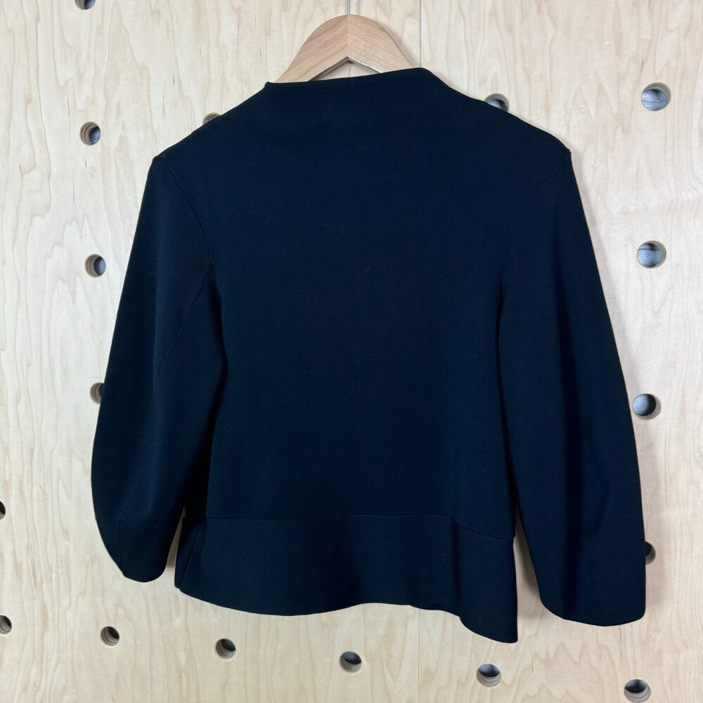 COS Women’s Zip Crew Neck Black Cardigan Sweater Size Small - Picture 6 of 9